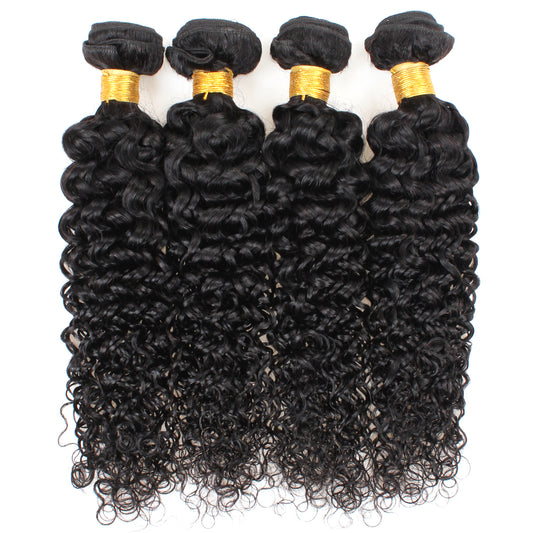 Kinky curly human hair bundles with natural texture