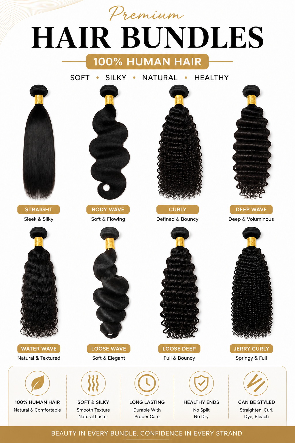 100% Human Hair Bundles