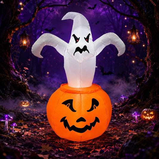1.8m Halloween inflatable ghost pumpkin light-up yard decoration