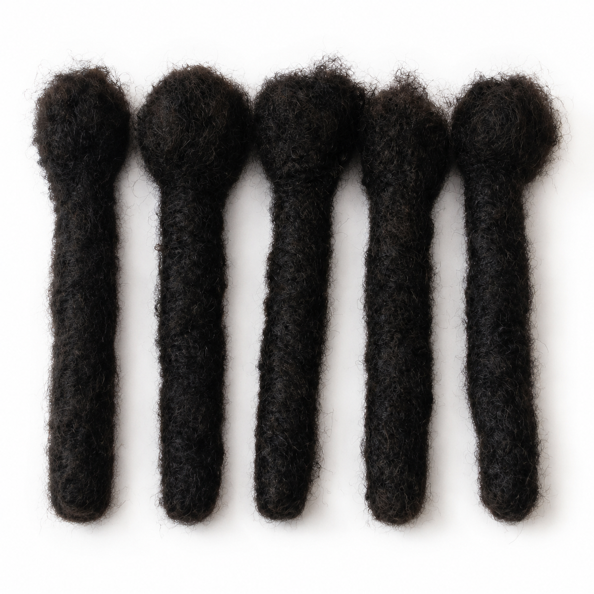 Handmade human hair Wick Loc extensions for thick dreadlock styles