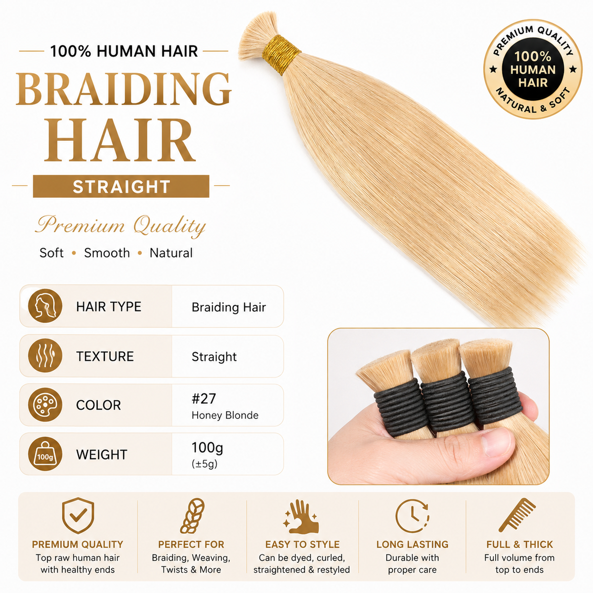 #27 brading hair brading hair 100gram