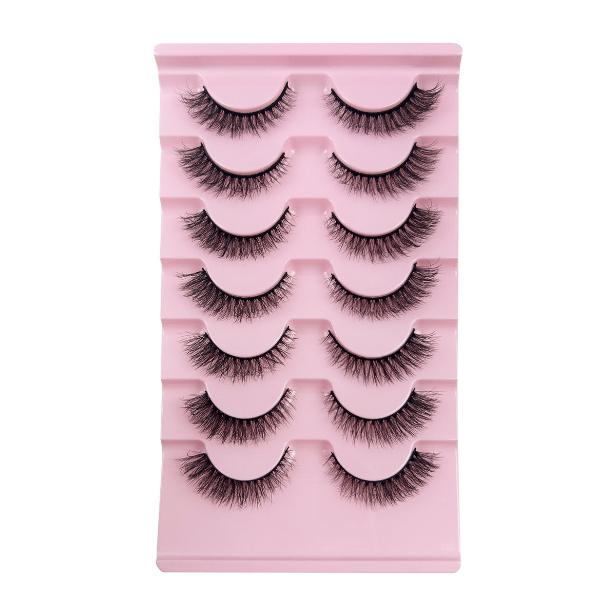 3D strip lashes with black stem