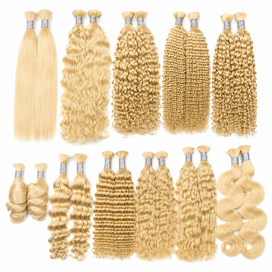 Braiding bulk hair bone straight