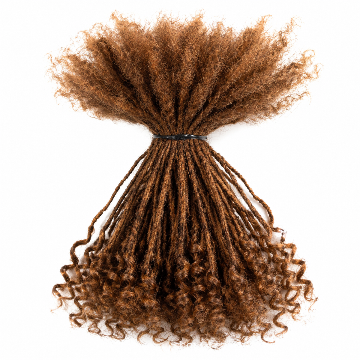 Human hair Interlocs with curly ends length options