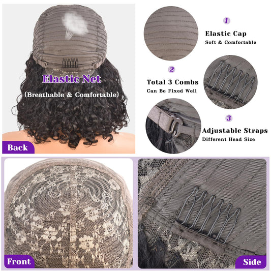 Machine-Made Human Hair Wigs – Multiple Textures