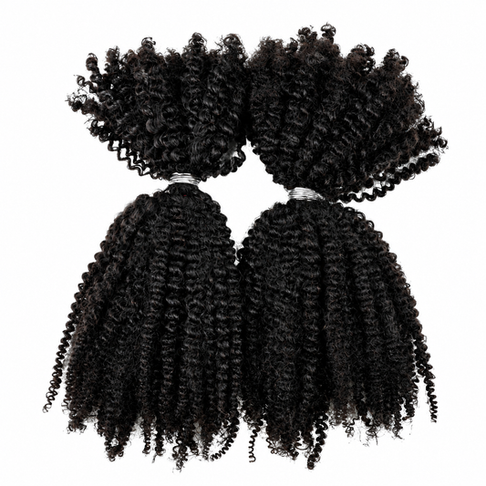 Natural Black Afro Kinky 4C Bulk Human Hair