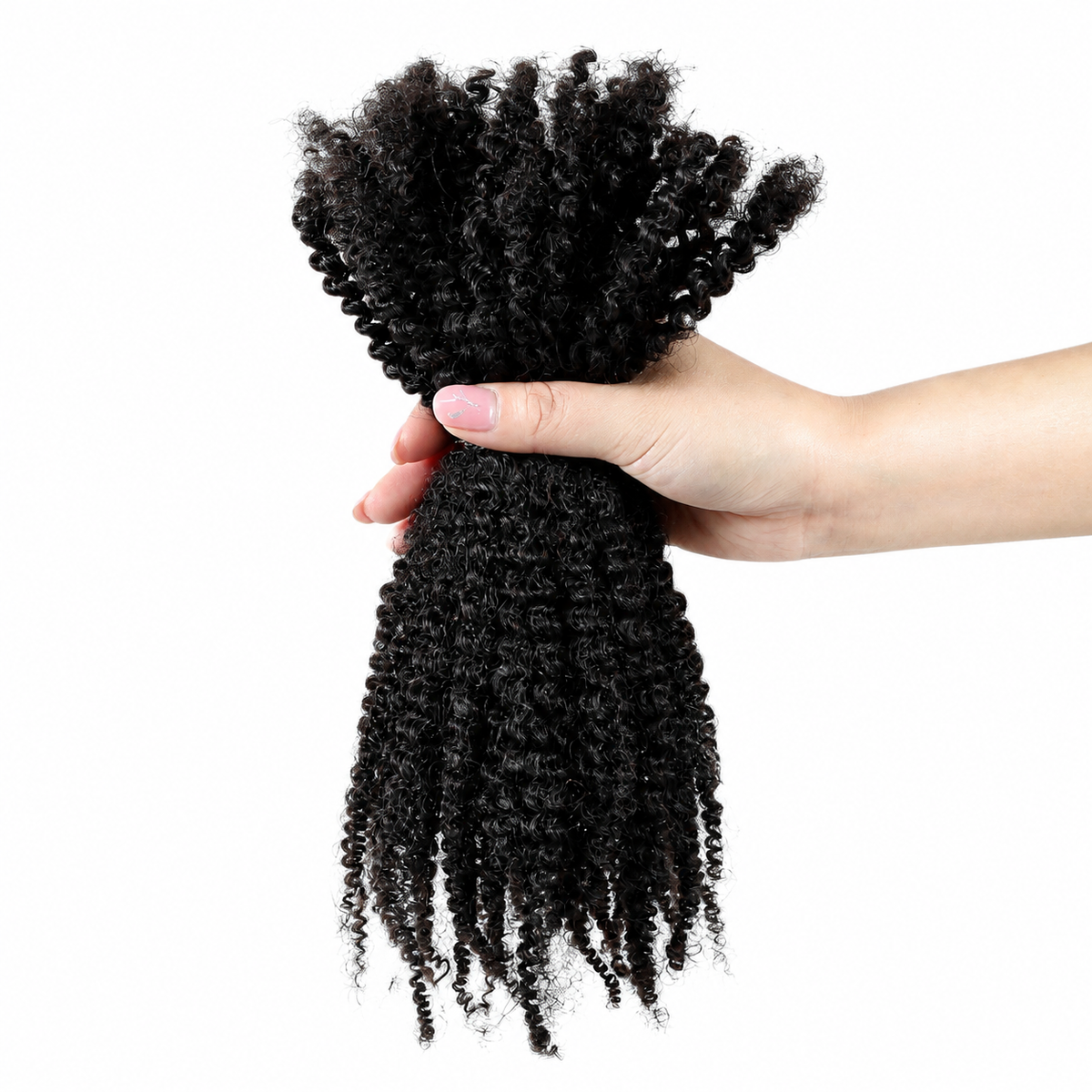 Natural 4C Human Hair Bulk for Braiding and Twists
