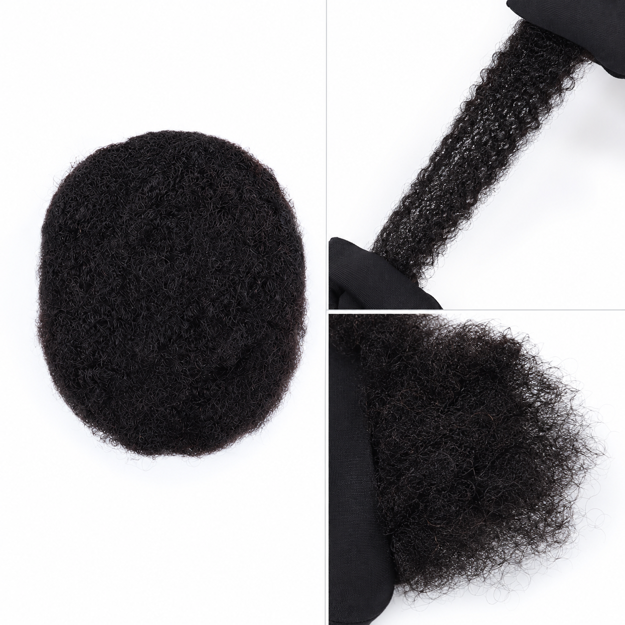 CAVORA Afro Kinky Bulk Human Hair Extensions Natural Black