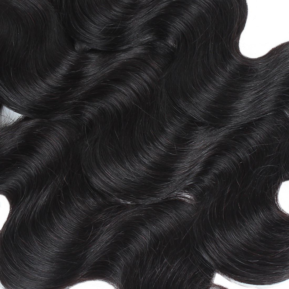 Body wave hair bundles with defined flowing texture