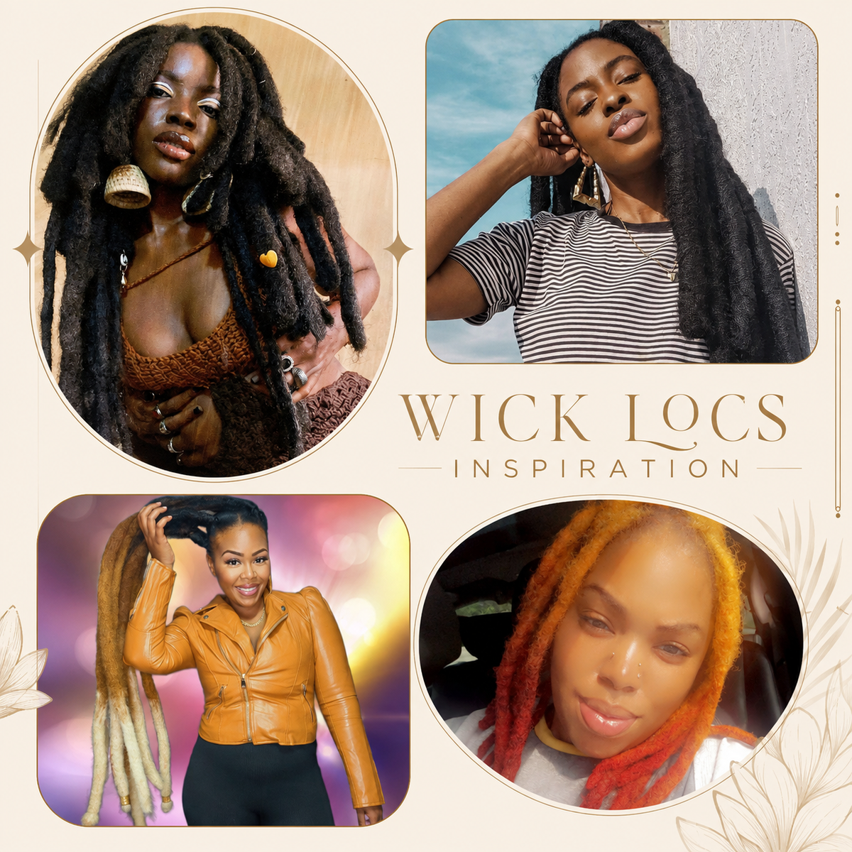 Easy-to-install human hair Wick Loc with natural textured finish