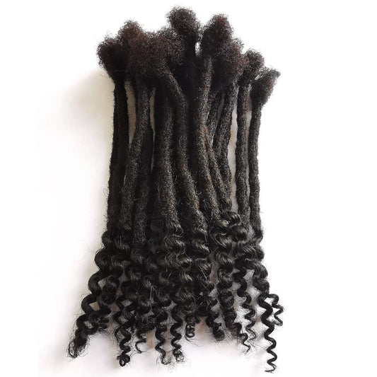 Curly ends dreadlocks made with 100% human hair