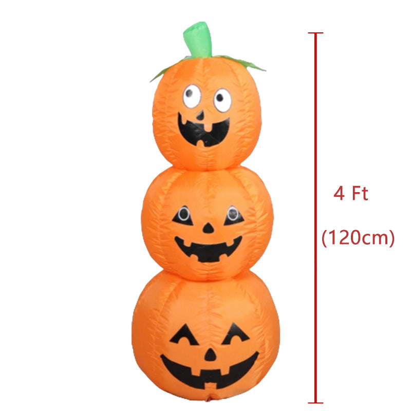 glowing inflatable pumpkin for Halloween yard decoration