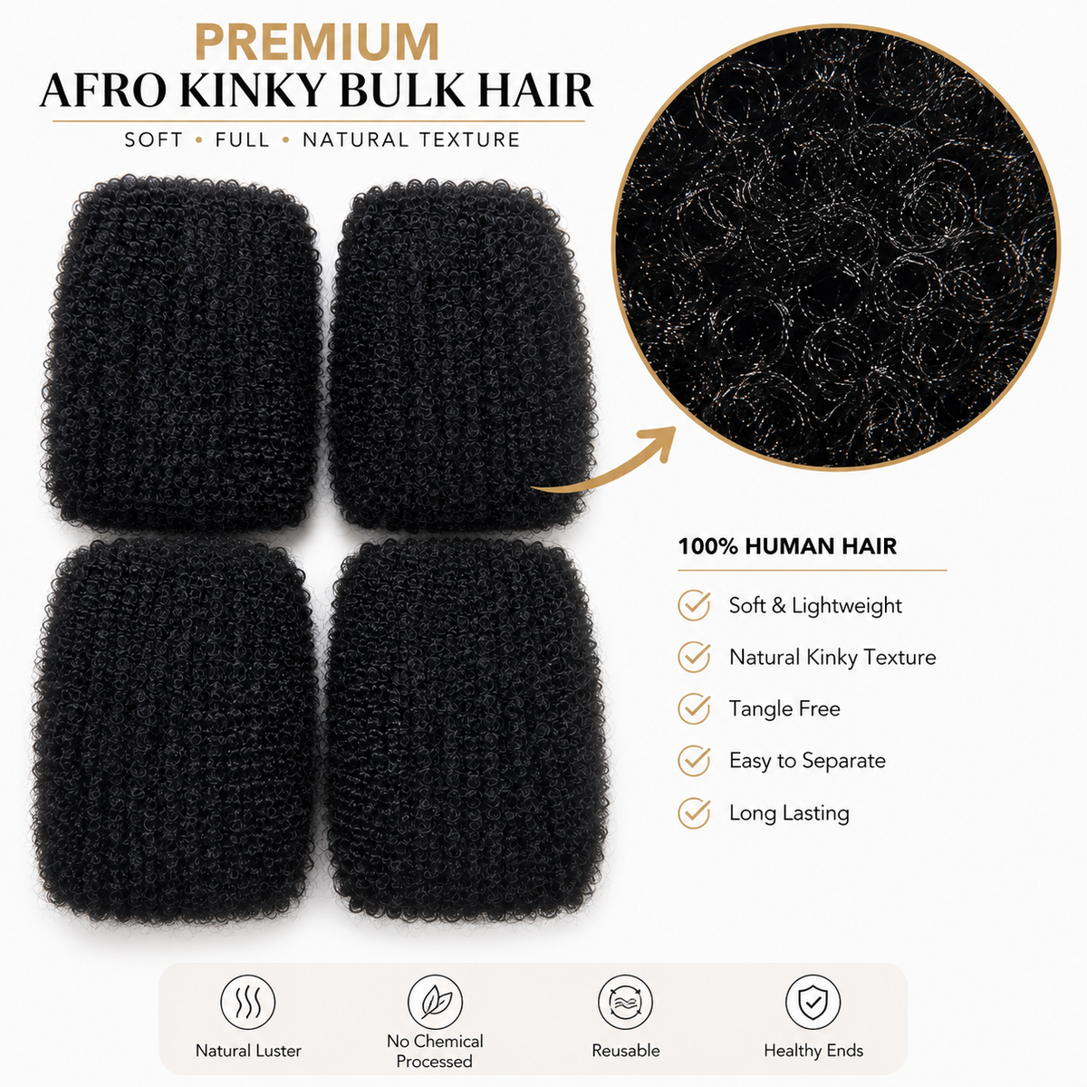 hair bulk texture details