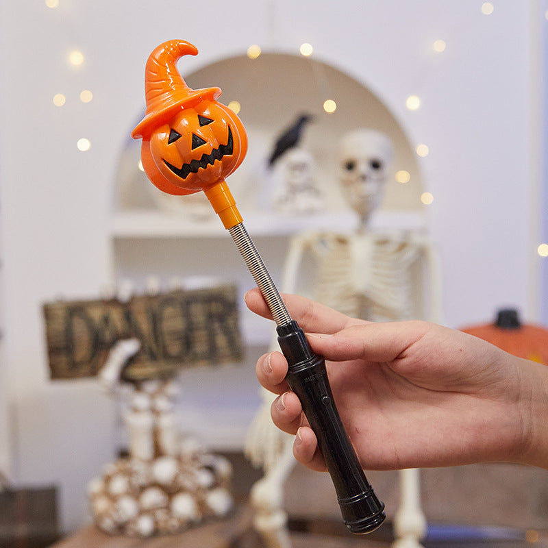 hand-cranked Halloween pumpkin lantern