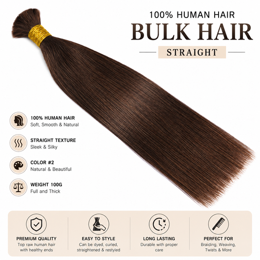 bulk hair straight texture