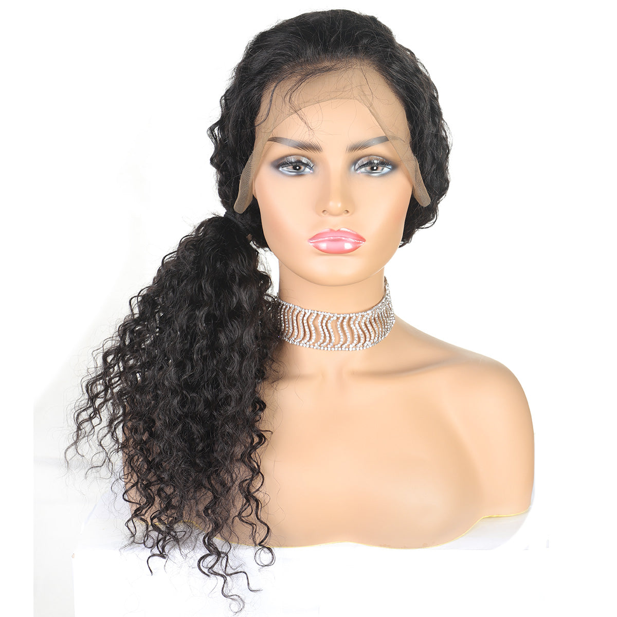 Jerry Curly Machine-Made Human Hair Wig