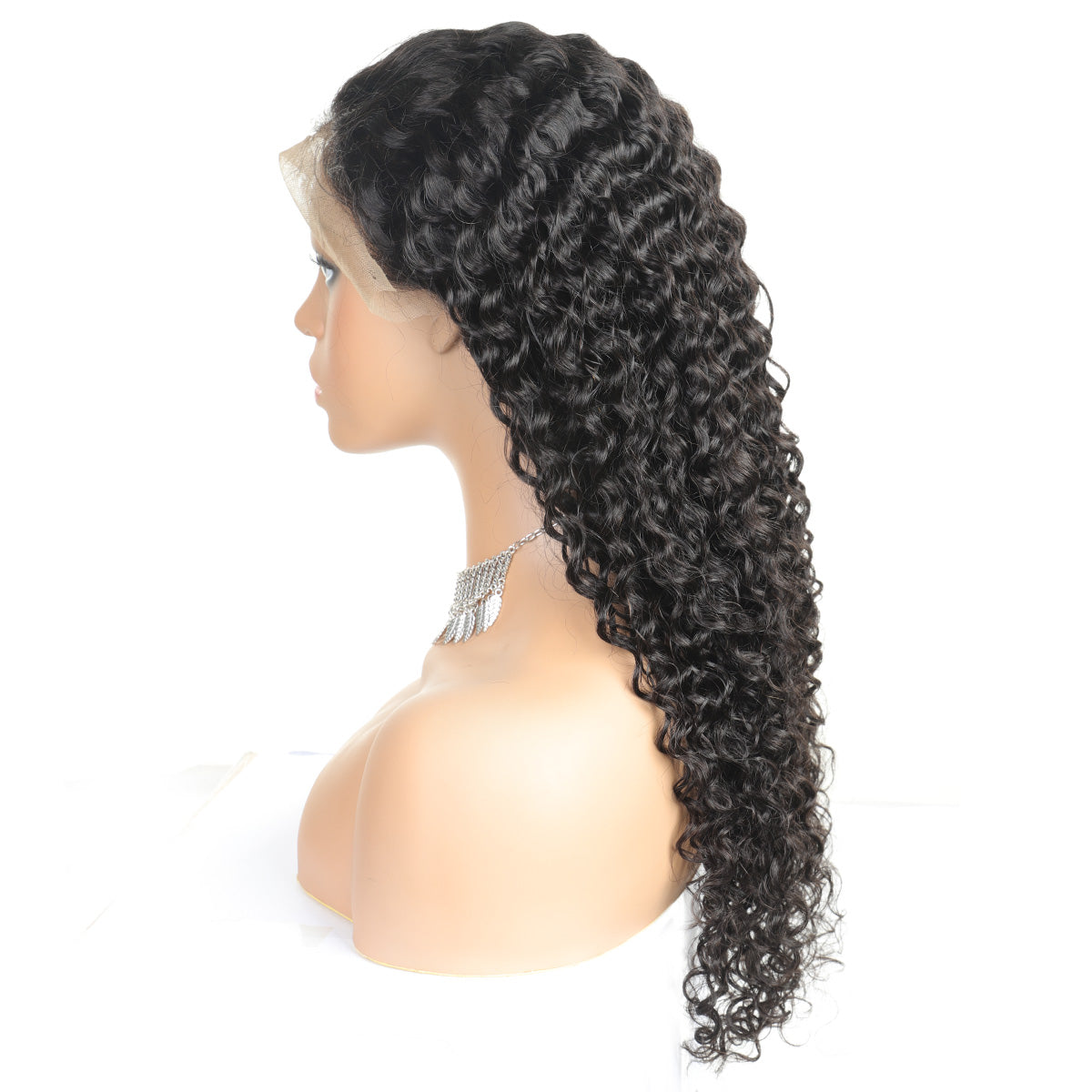 CAVORA Hair Curly Machine-Made Human Hair Wig