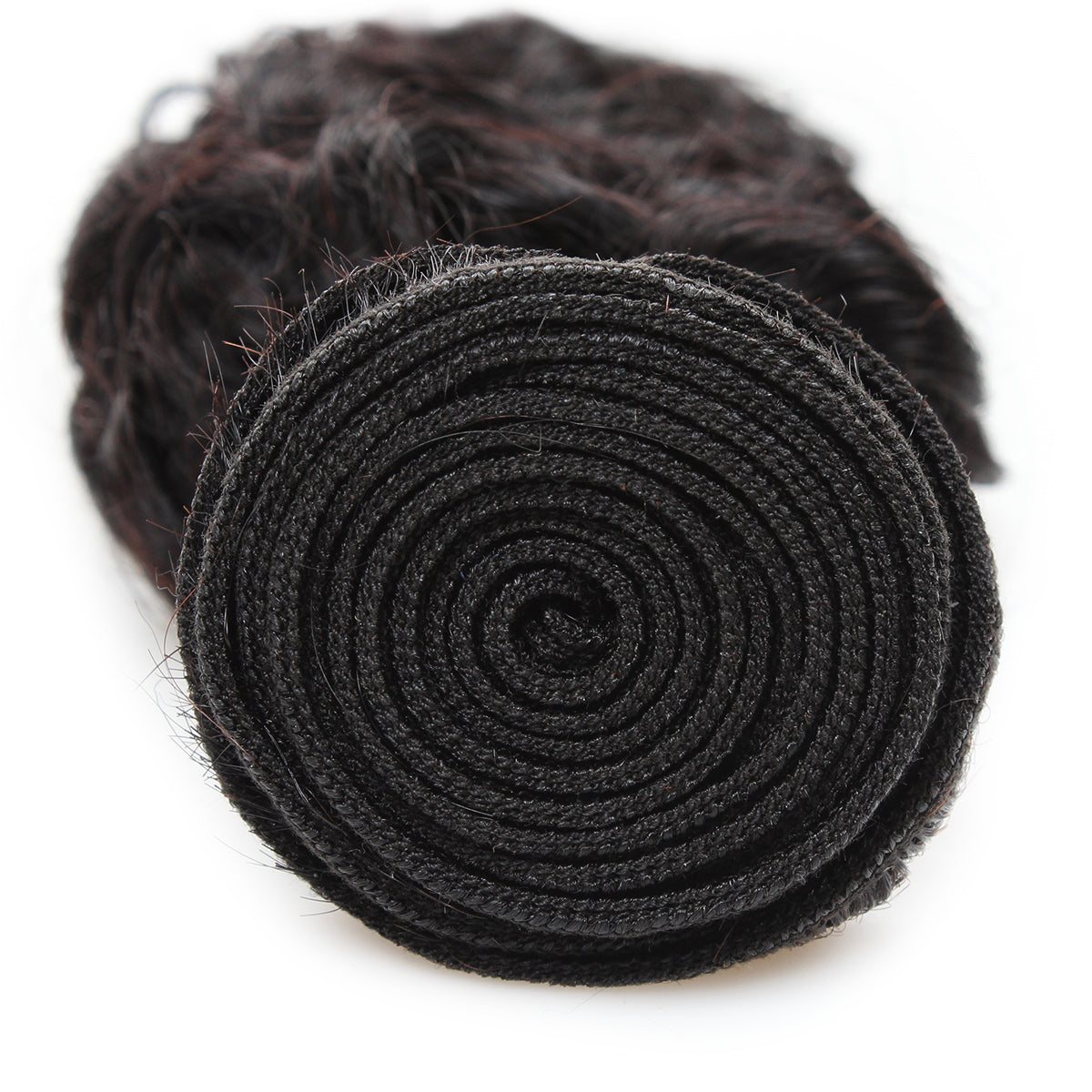 Kinky curly human hair weft bundles