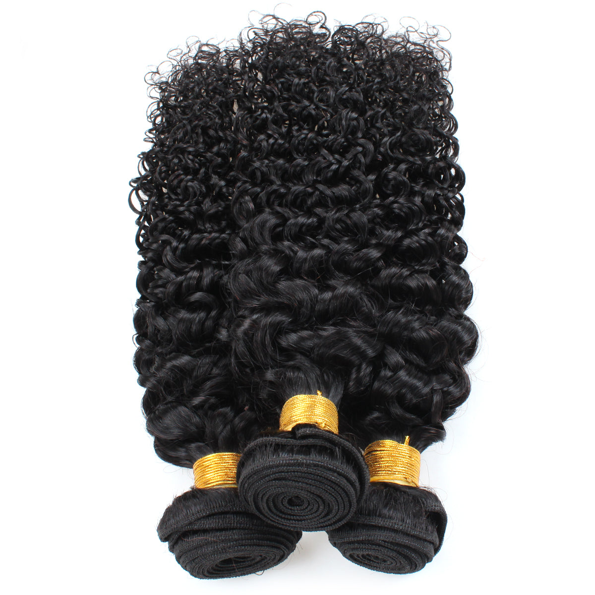 Kinky curly human hair weft for extensions