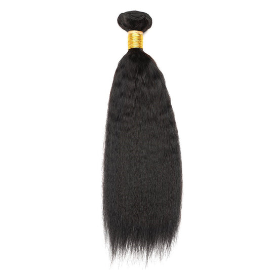 Kinky straight human hair bundles and hair weft by CAVORA
