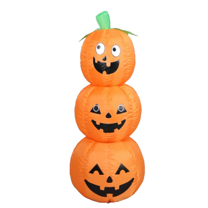 LED blow up pumpkin for Halloween outdoor decoration