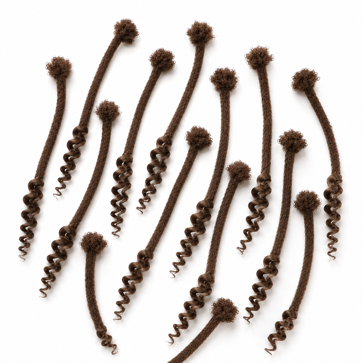 CAVORA Curly End Human Hair Loc Extensions – 10 PCS - locs with curly ends 4