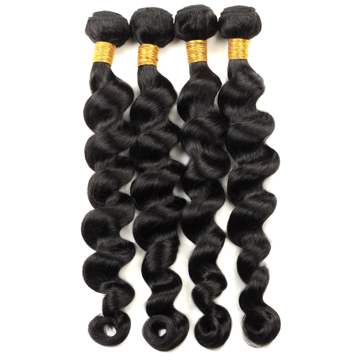Loose deep wave hair bundles with defined waves