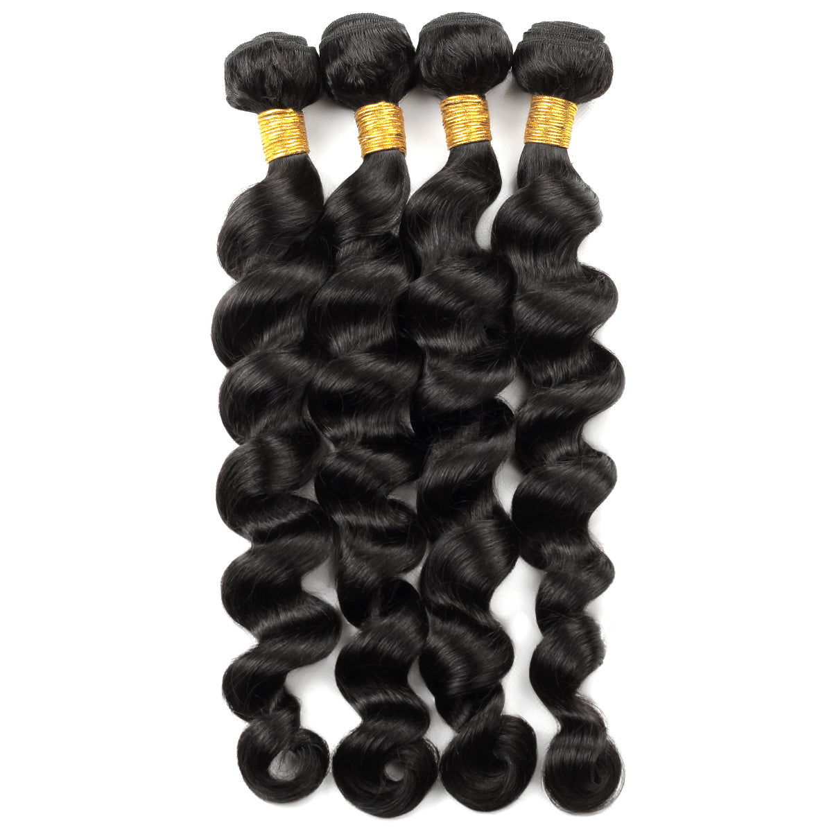 Loose deep wave human hair weft bundles