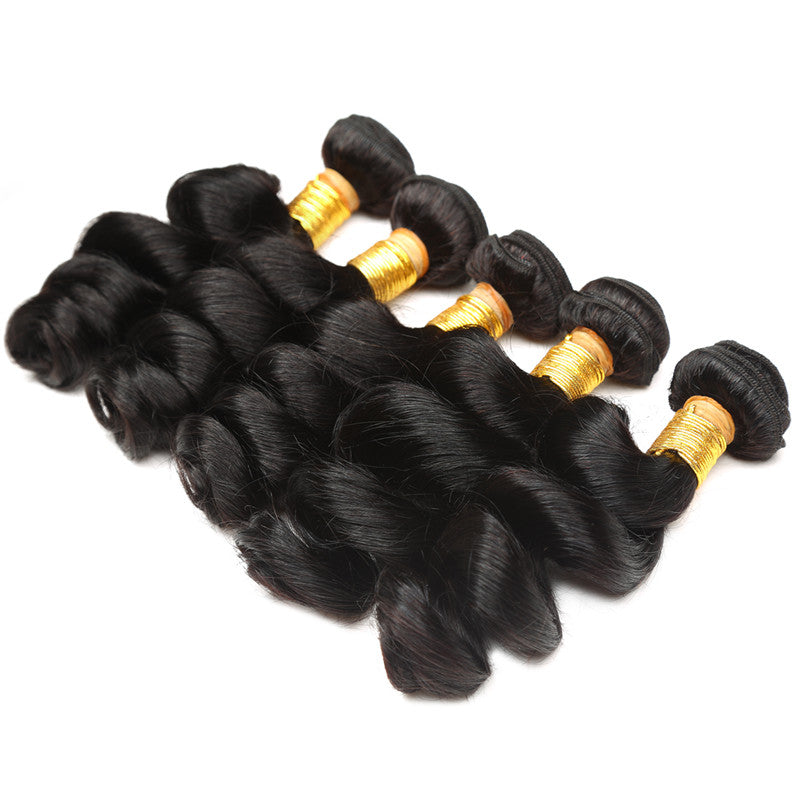 Loose wave human hair bundles