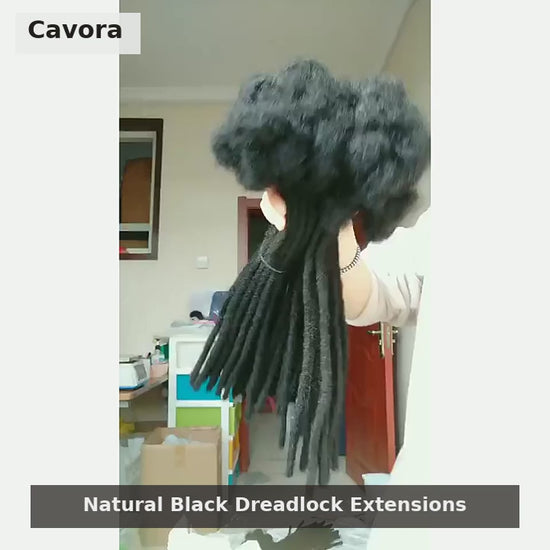 100% human hair dreadlocks black