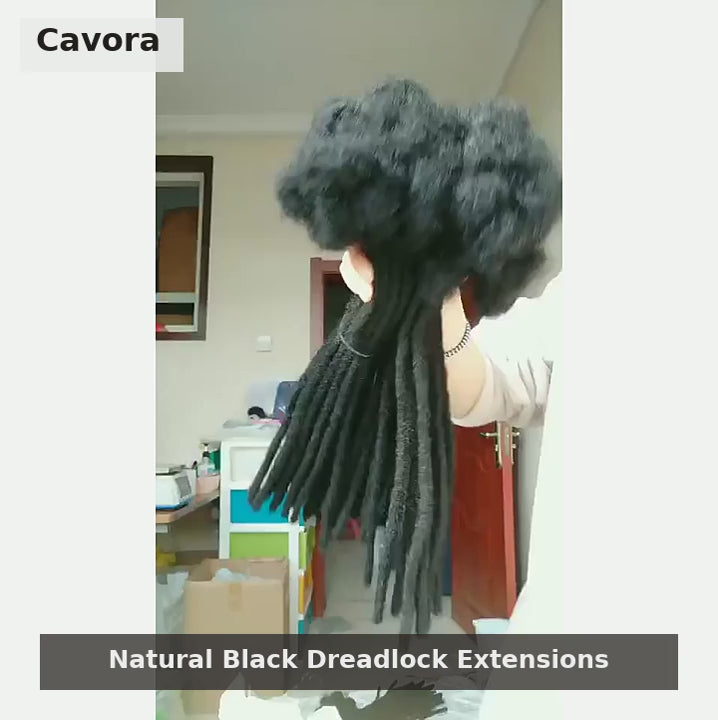 100% human hair dreadlocks black