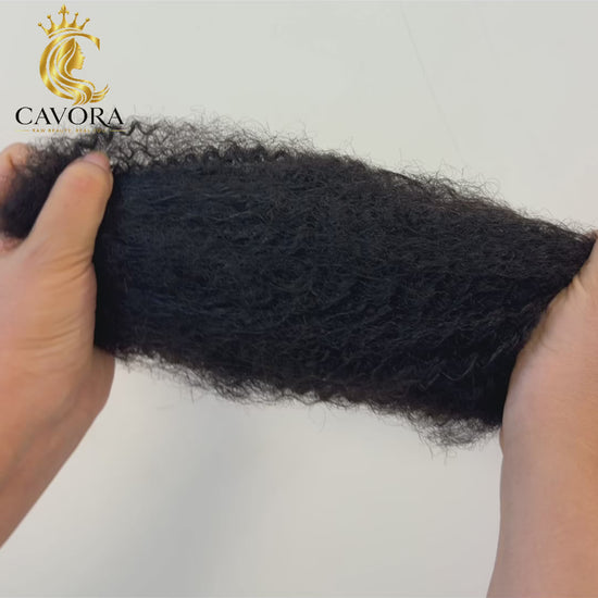 4C Afro kinky bulk human hair for loc extensions, loc repair and crochet braids in multiple colors and weights