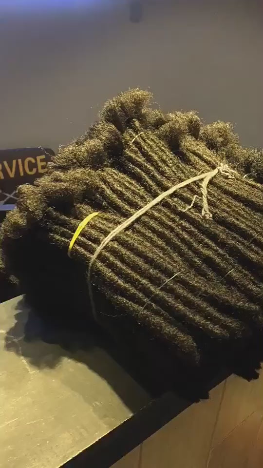 Handmade regular human hair dreads production and product detail video