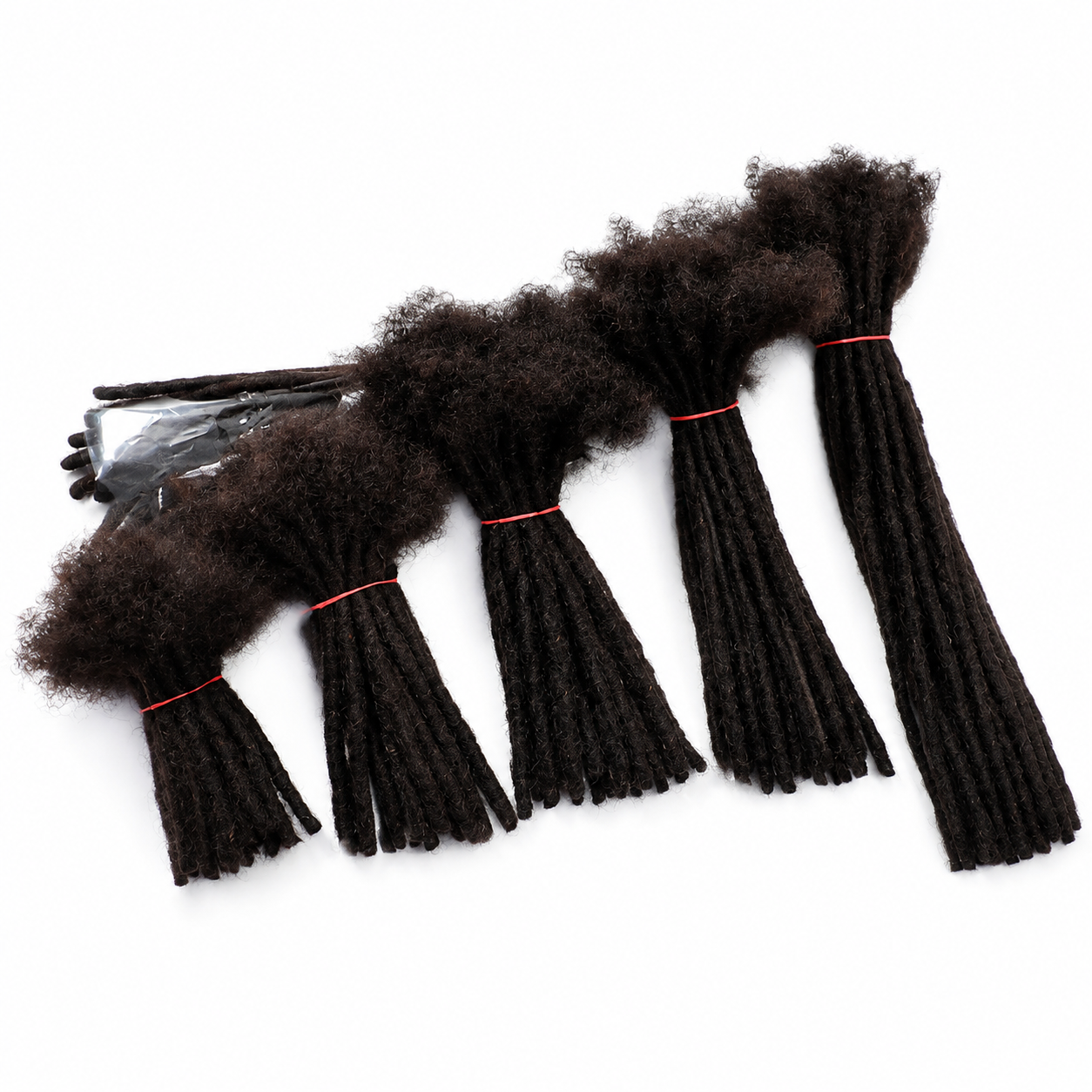 CAVORA Handmade Human Hair Dreadlock Extensions Natural Color – 20PCS