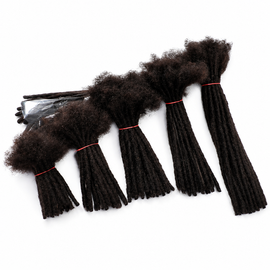 CAVORA Handmade Human Hair Dreadlock Extensions Natural Color – 20PCS