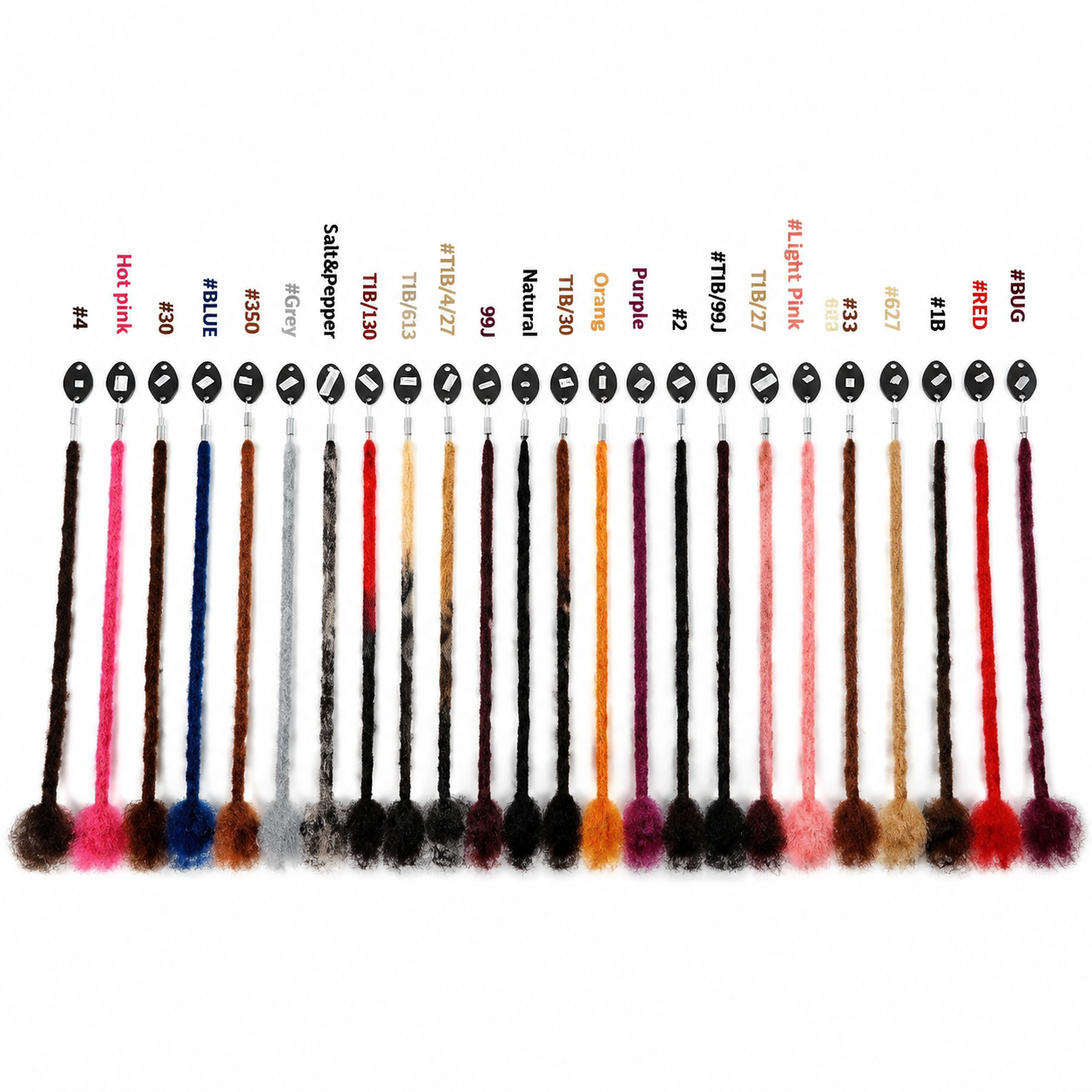 CAVORA Handmade Human Hair Dreadlock Extensions Natural Color – 20PCS