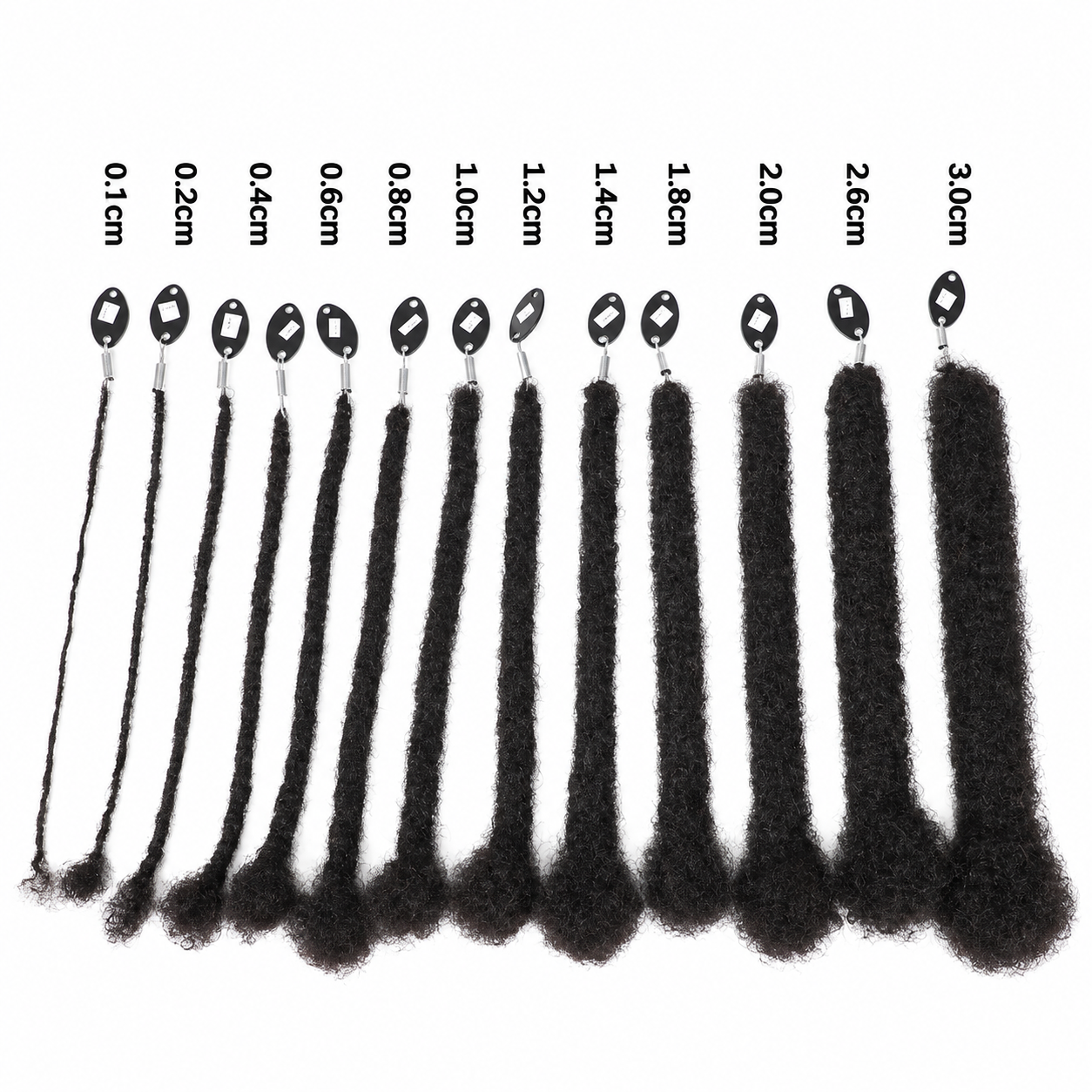 CAVORA Handmade Human Hair Dreadlock Extensions Natural Color – 20PCS