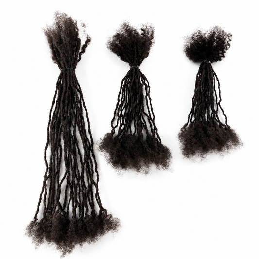 CAVORA Sisterlocs Mircrolocs Human Hair Locs Extensions Natural Black 0.2cm – 20 PCS