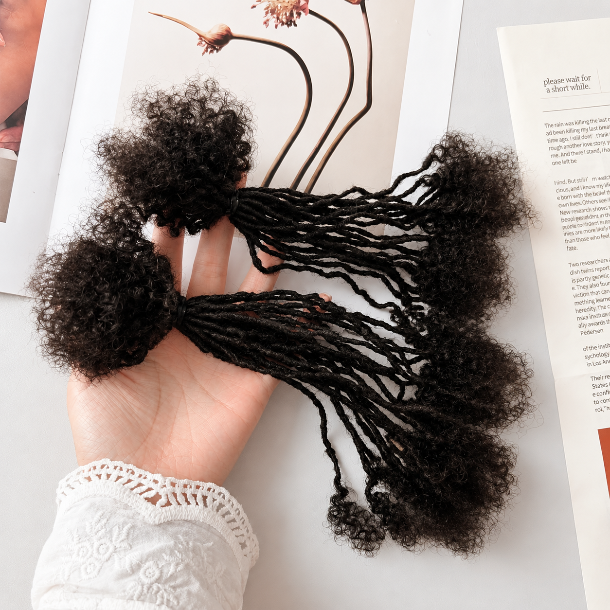 CAVORA Sisterlocs Mircrolocs Human Hair Locs Extensions Natural Black 0.2cm – 20 PCS