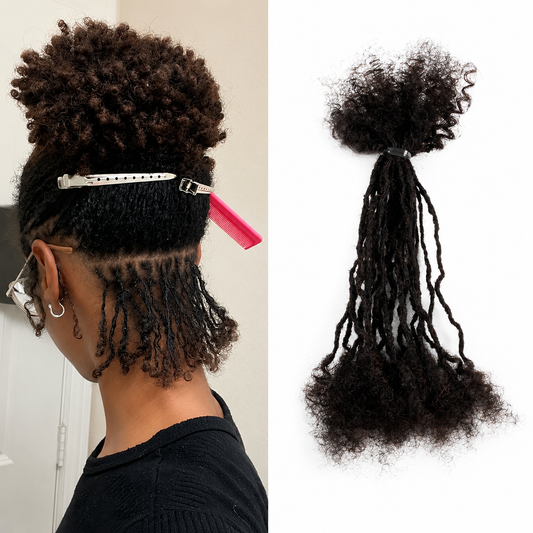 CAVORA Sisterlocs Mircrolocs Human Hair Locs Extensions Natural Black 0.2cm – 20 PCS