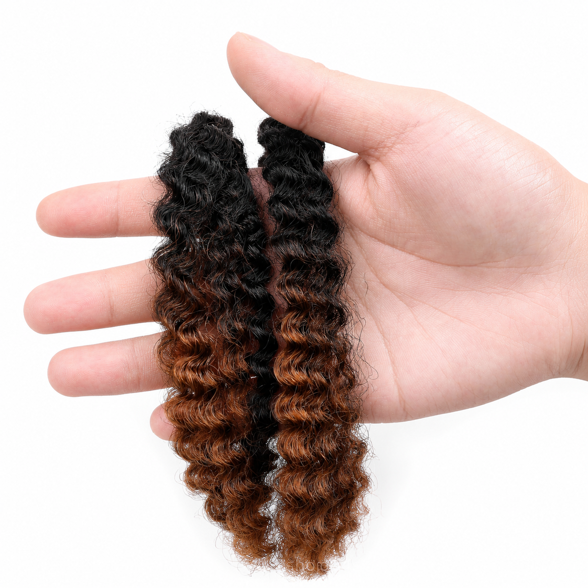 1B/30 Spring Twist human hair texture detail for braiding