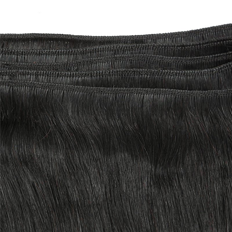 Straight human hair weft bundles for hair extensions details