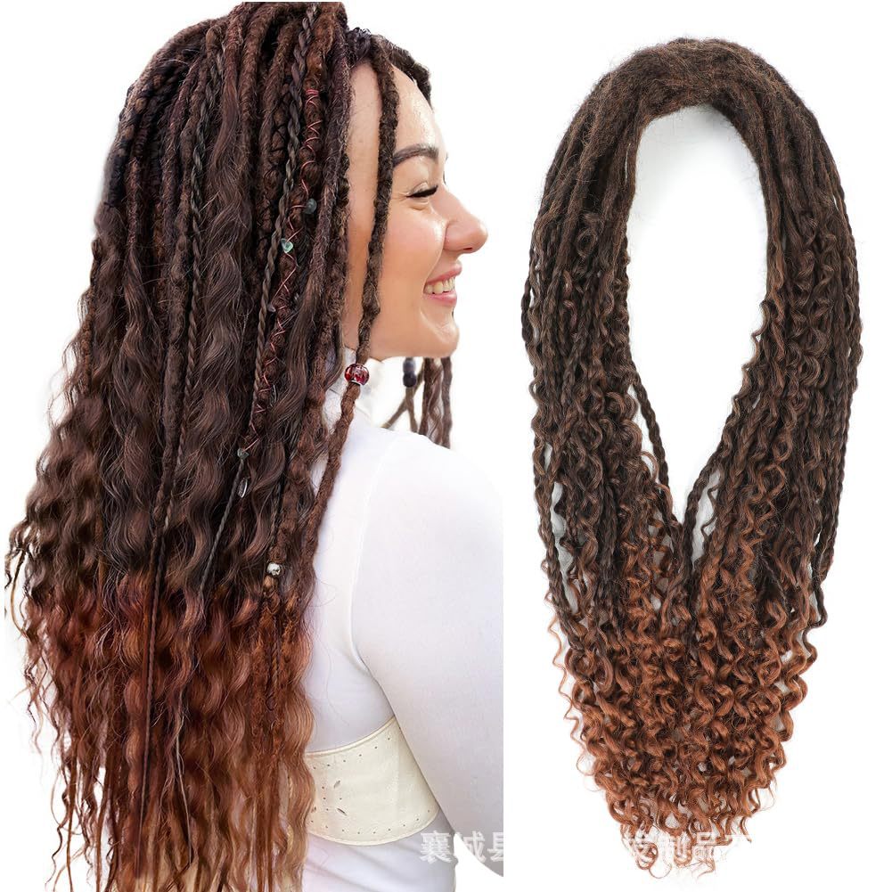 High-temperature synthetic curly braiding hair