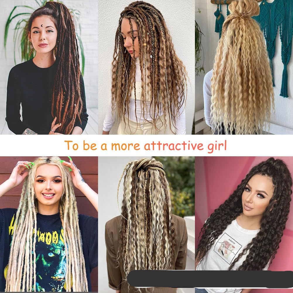 Three-strand curly braiding hair extensions for boho hairstyles